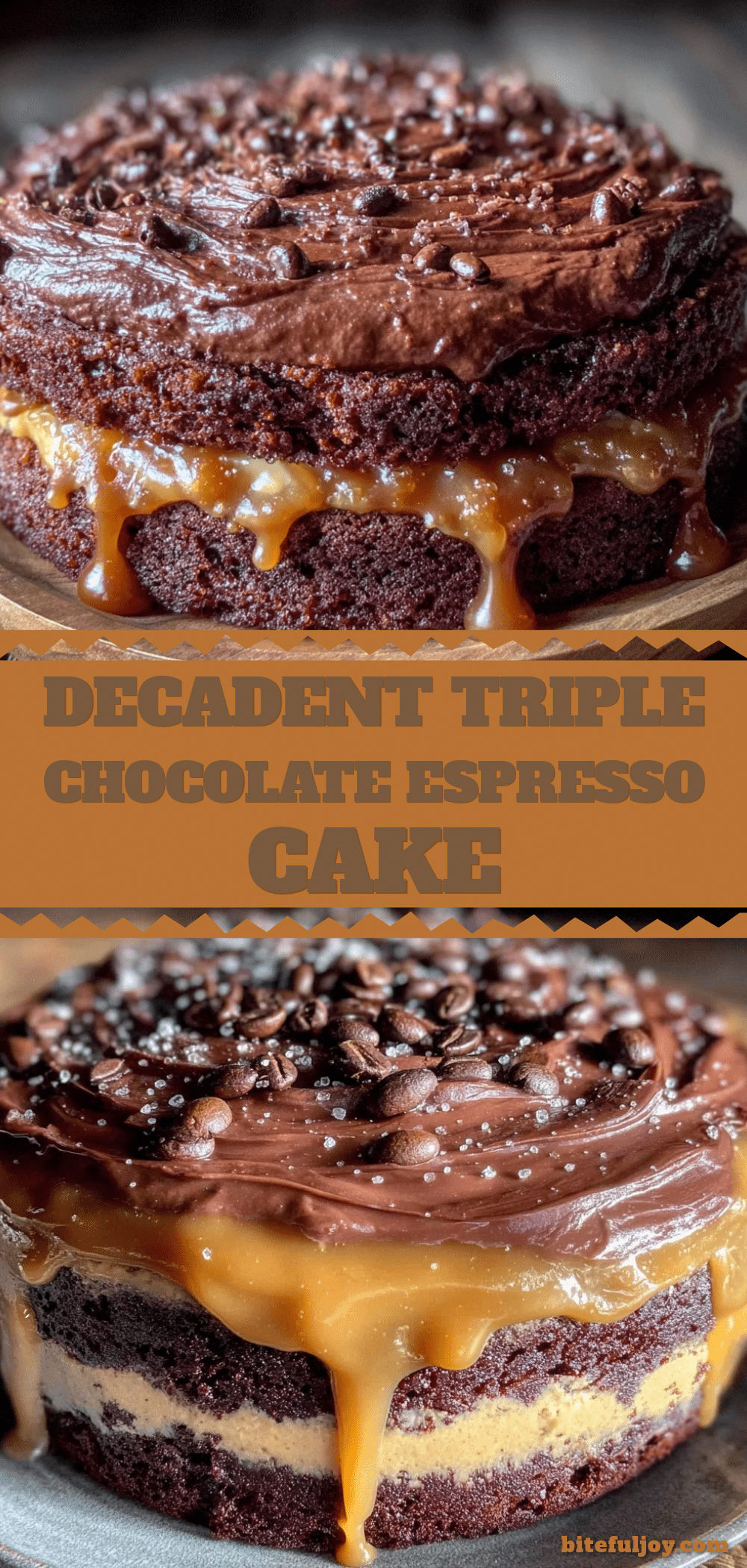 triple chocolate espresso layer cake recipe