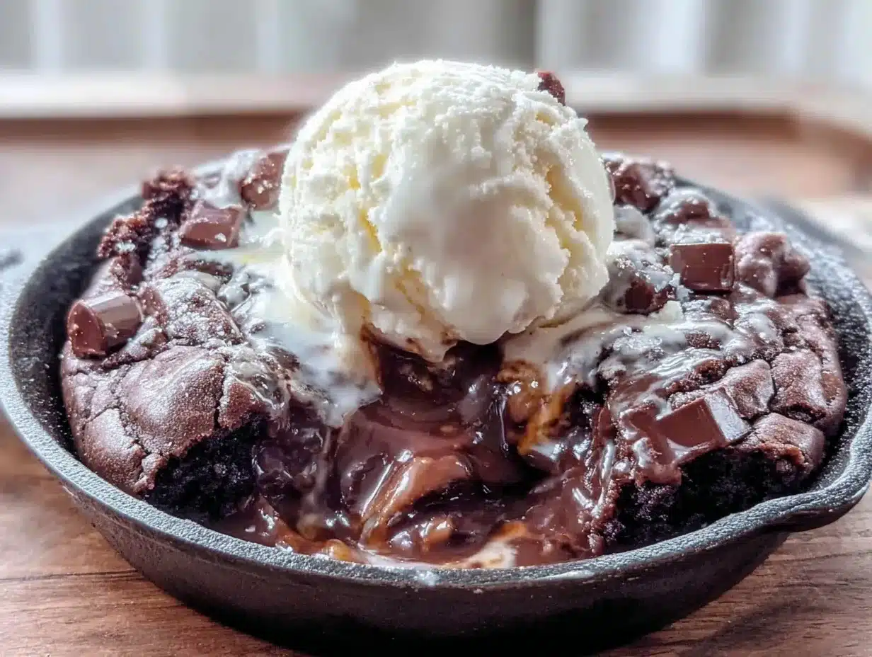 volcano chocolate lava cookie skillet preparation steps