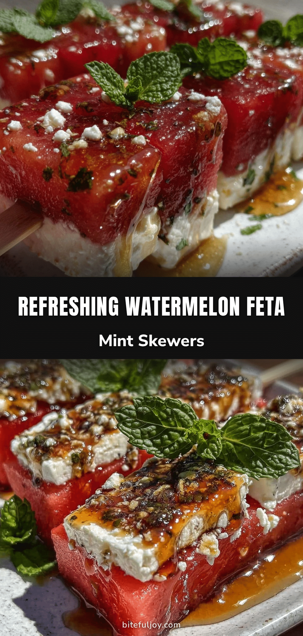 watermelon feta mint skewers recipe