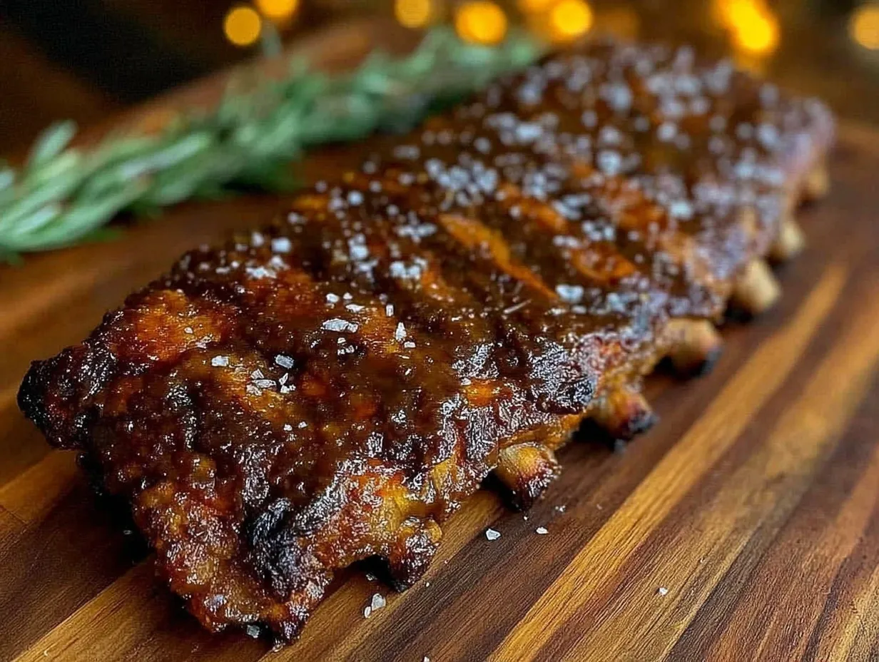 whiskey maple glazed baby back ribs preparation steps