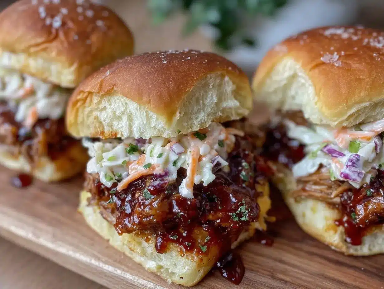 BBQ pulled pork sliders preparation steps