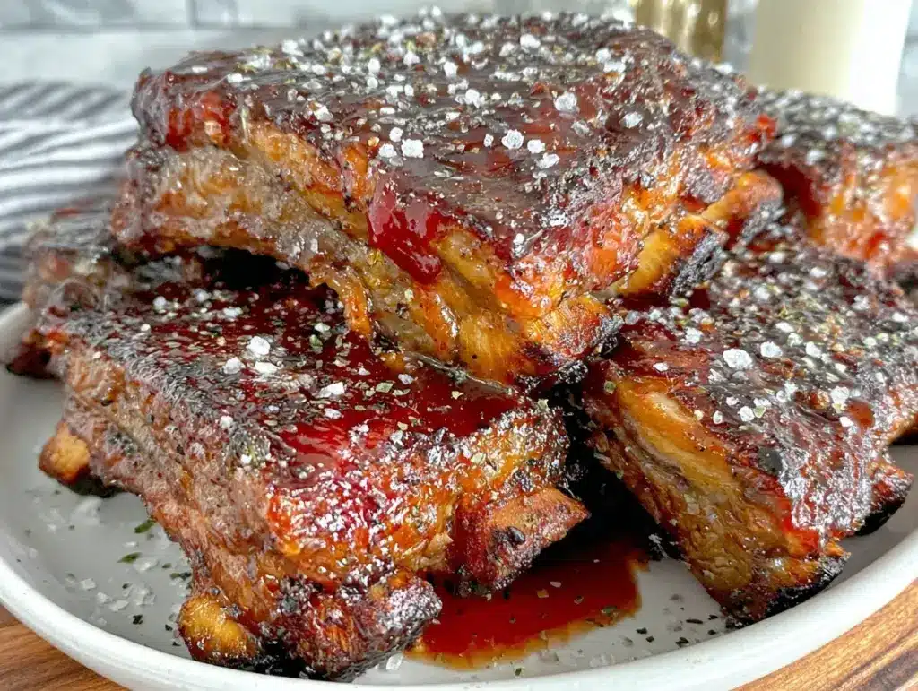 bourbon bbq pork ribs - featured image