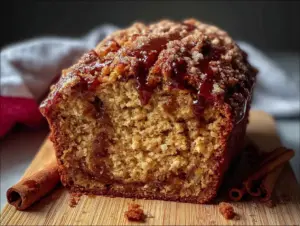 brown butter snickerdoodle zucchini bread loaf - featured image