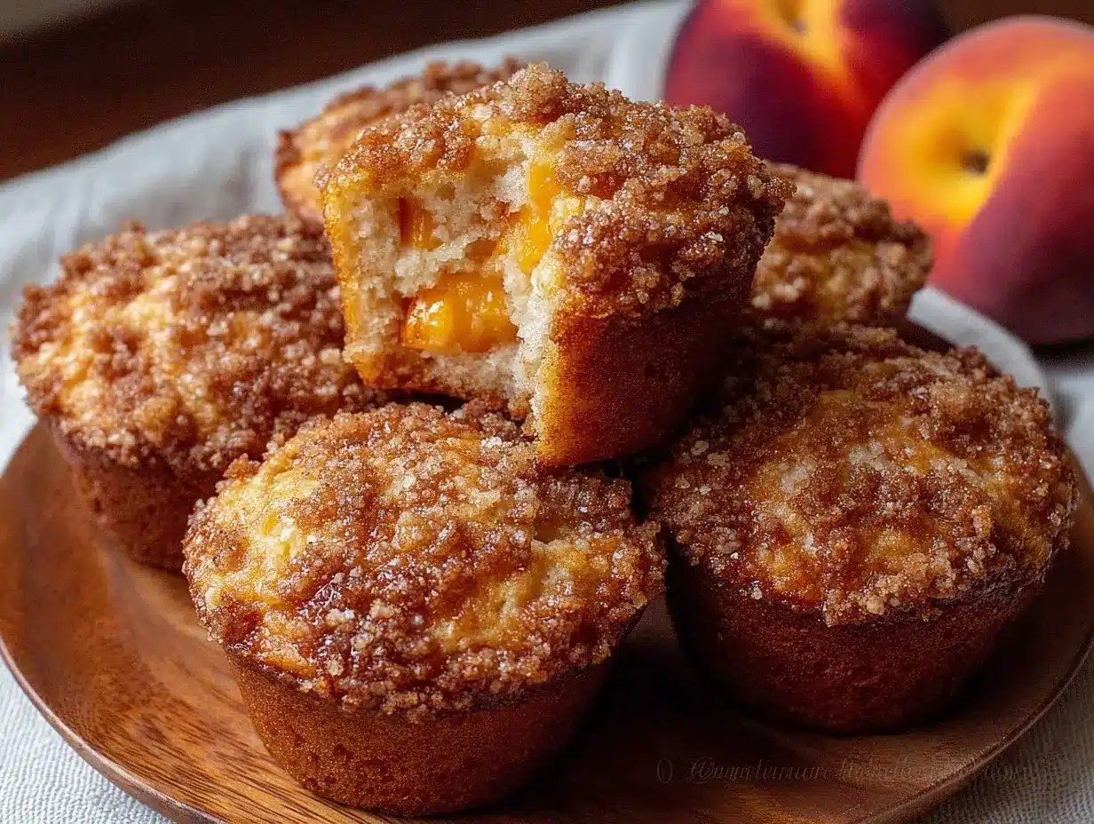 brown sugar peach muffins preparation steps