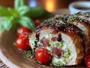 Caprese Stuffed Balsamic Chicken Breast - featured image