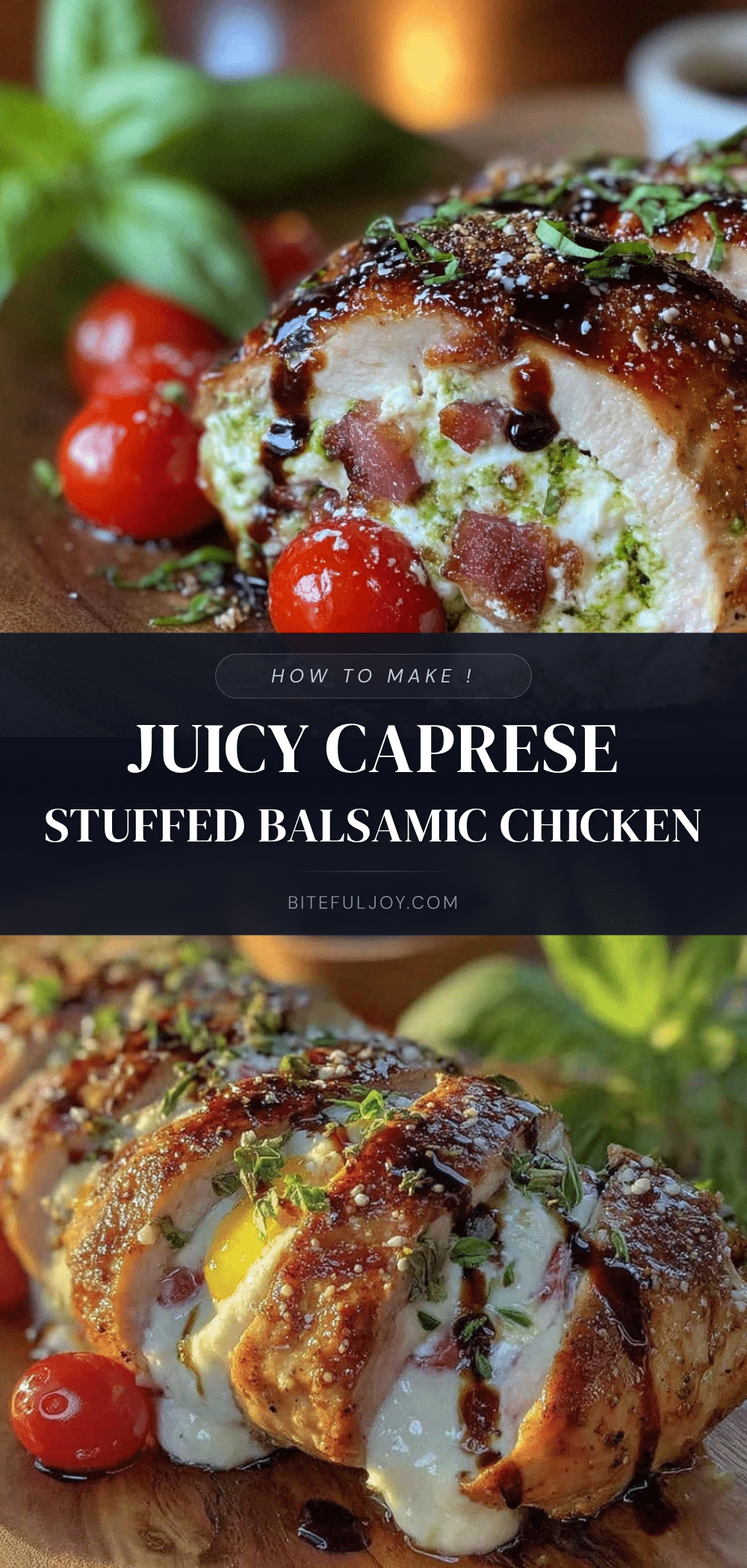 Caprese Stuffed Balsamic Chicken Breast recipe