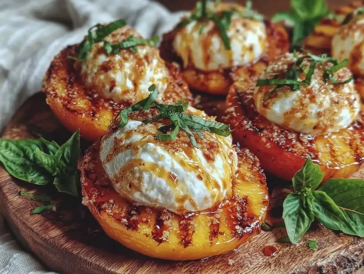caramelized peach caprese preparation steps