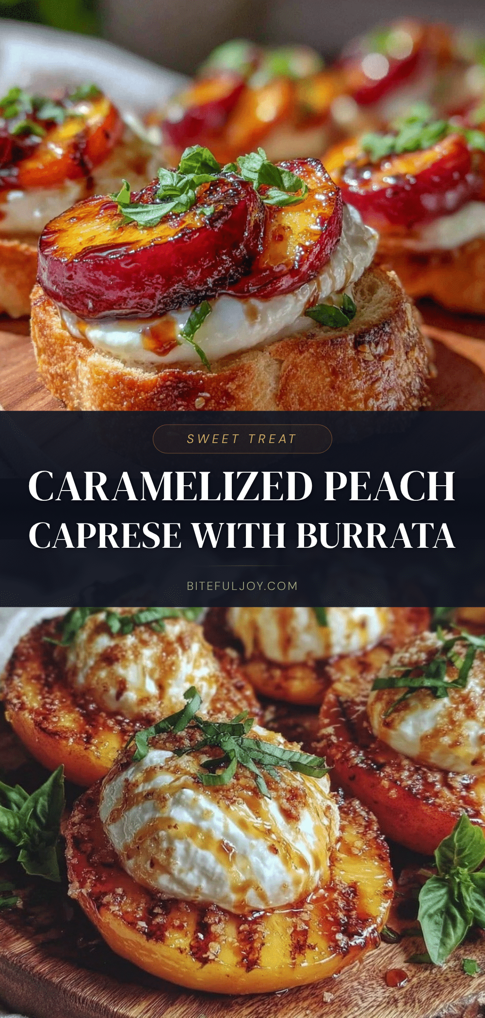 caramelized peach caprese recipe