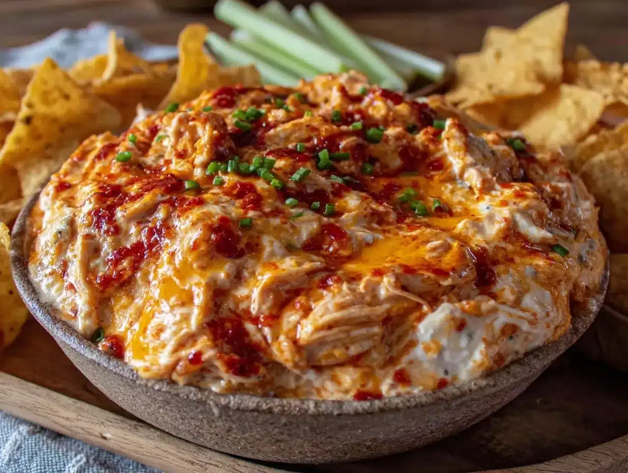 creamy buffalo chicken dip preparation steps