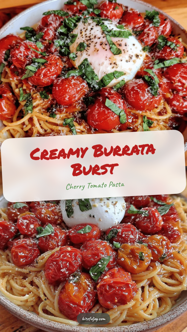 creamy burst cherry tomato pasta with burrata recipe