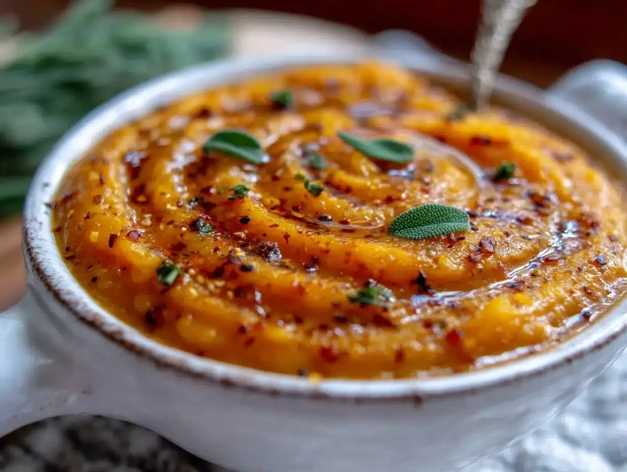 creamy butternut squash soup - featured image