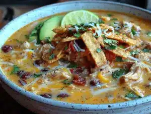 creamy chicken tortilla soup - featured image