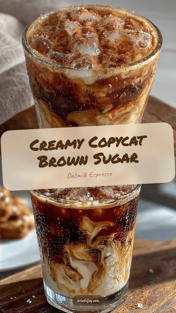 creamy copycat Starbucks iced brown sugar oat milk shaken espresso recipe