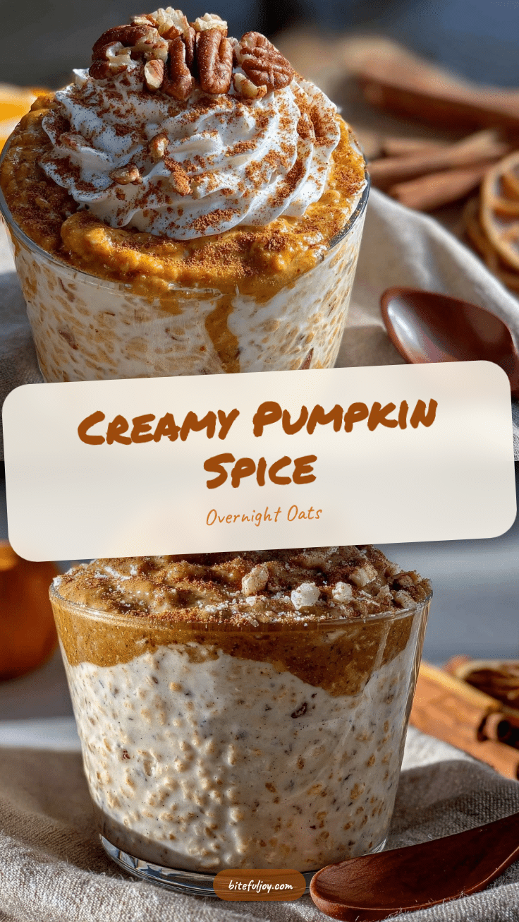 creamy pumpkin spice overnight oats recipe