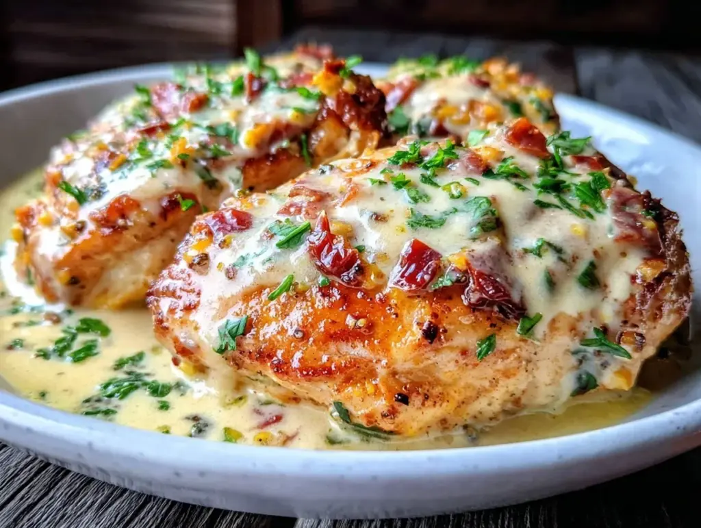 creamy tuscan chicken - featured image