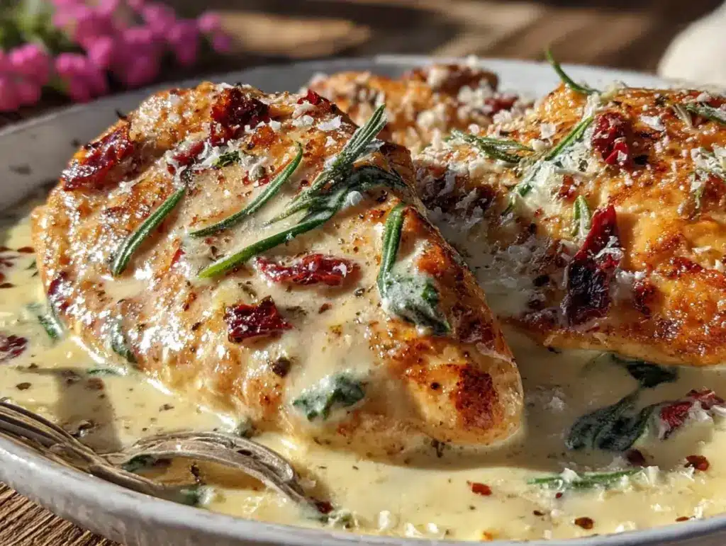 creamy tuscan chicken delight - featured image