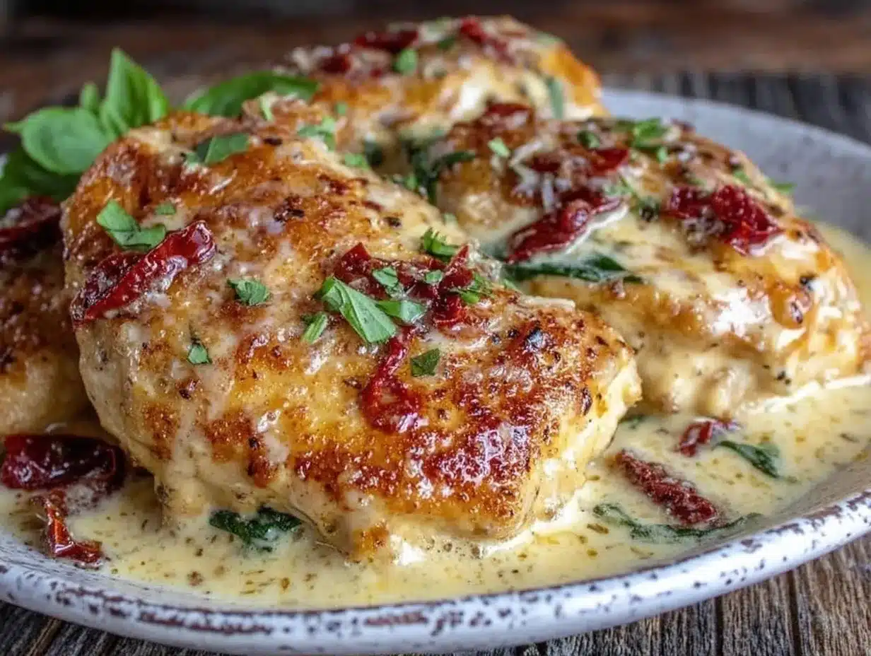 creamy tuscan chicken preparation steps