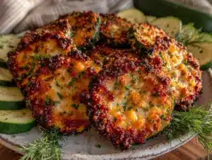 crispy air fryer zucchini chips - featured image