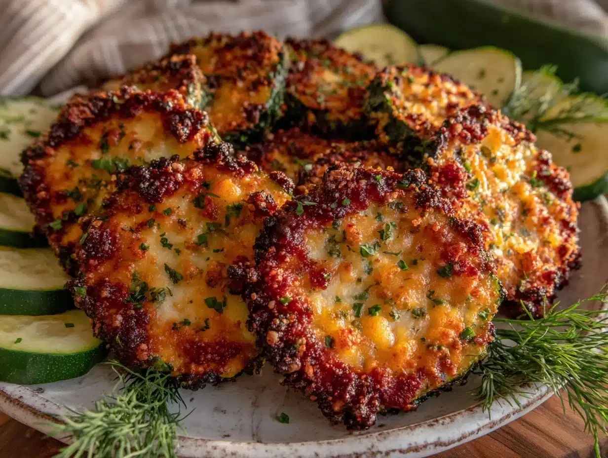 crispy air fryer zucchini chips - featured image