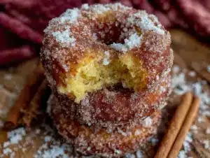 crispy apple cider donuts - featured image