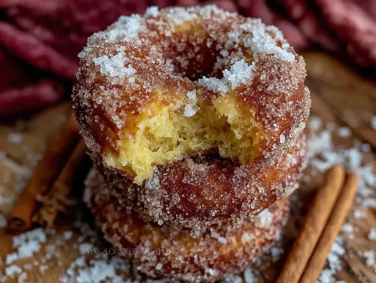 crispy apple cider donuts - featured image