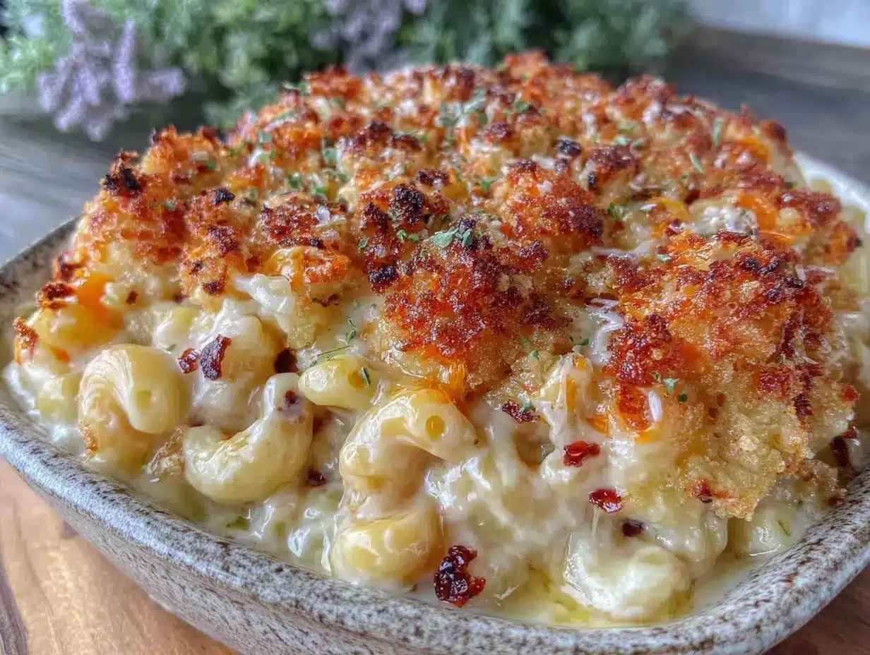 crispy baked mac and cheese preparation steps