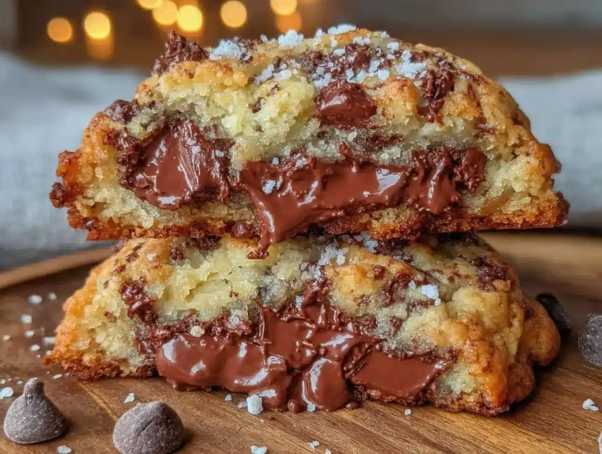 crispy levain-style giant chocolate chip cookies preparation steps