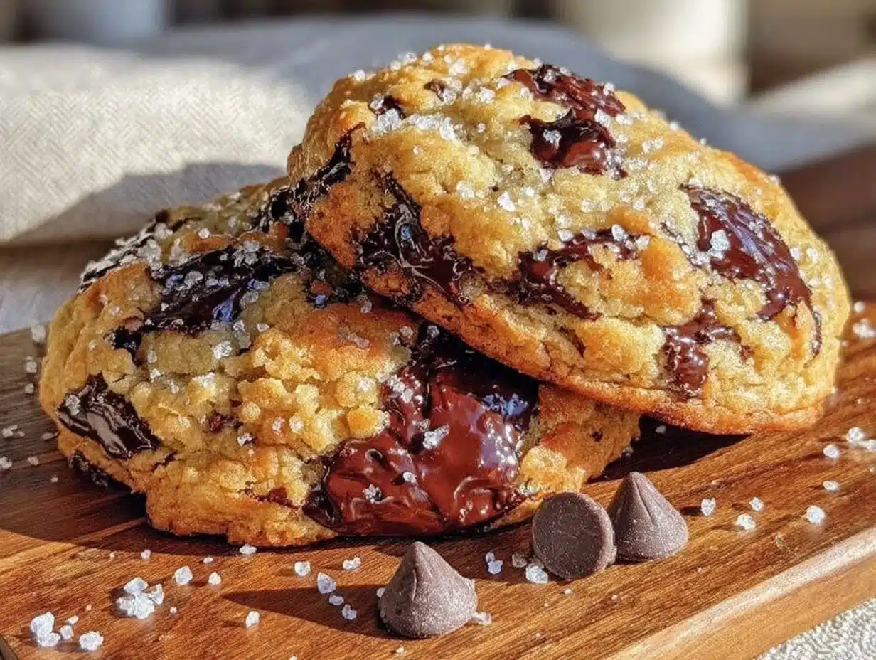 crispy levain-style giant chocolate chip cookies - featured image