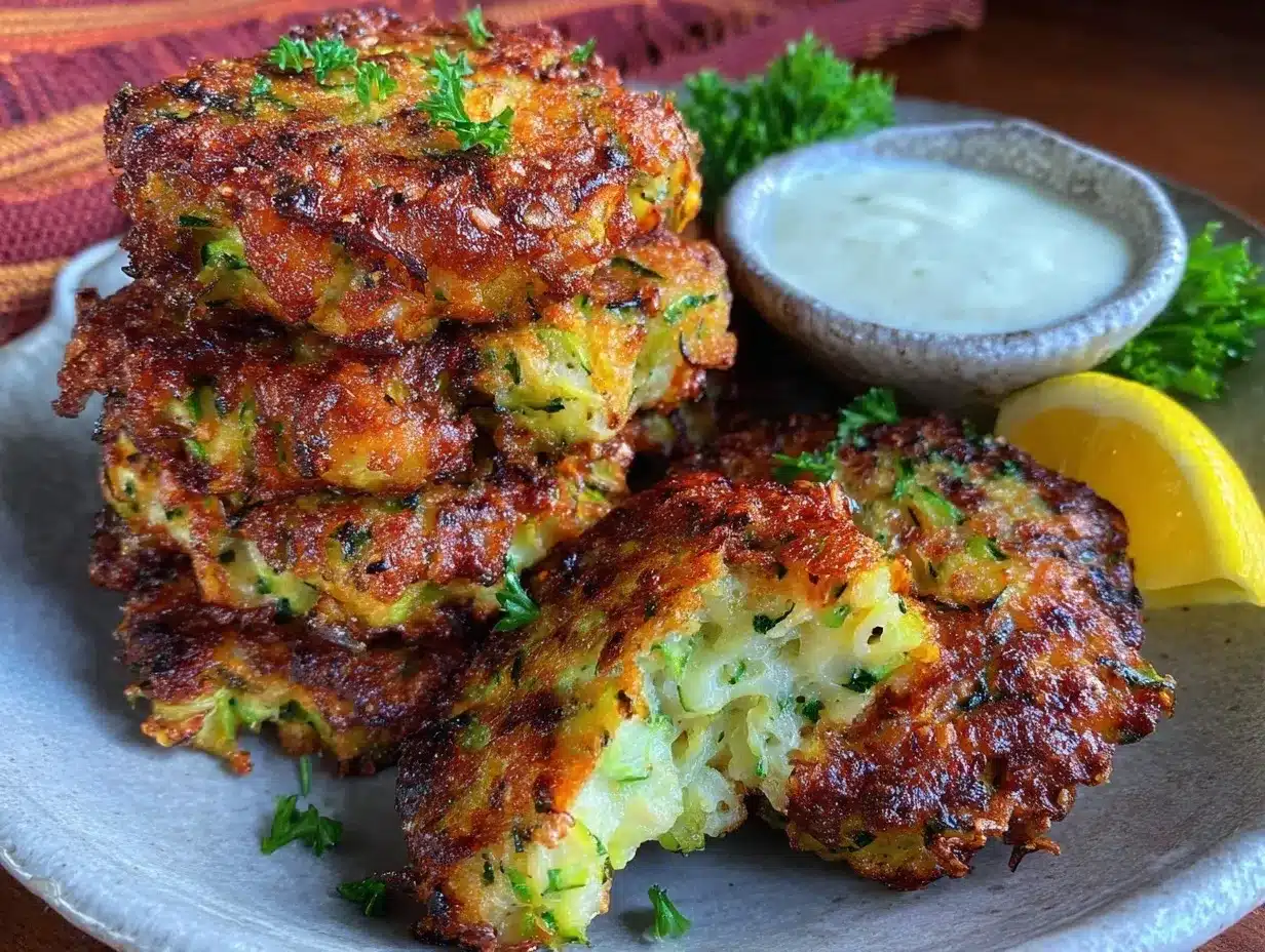 crispy parmesan zucchini fritters preparation steps