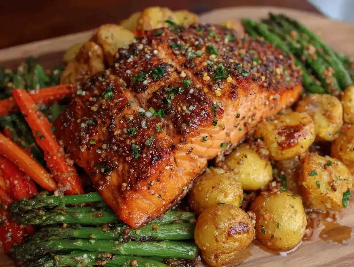 crispy sheet pan salmon preparation steps