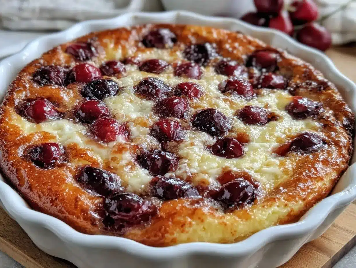 dark cherry clafoutis preparation steps