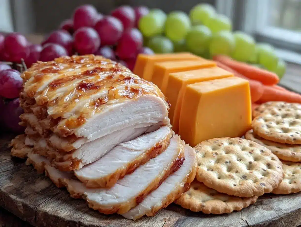 DIY Lunchables Turkey Cheddar Crackers Kit preparation steps