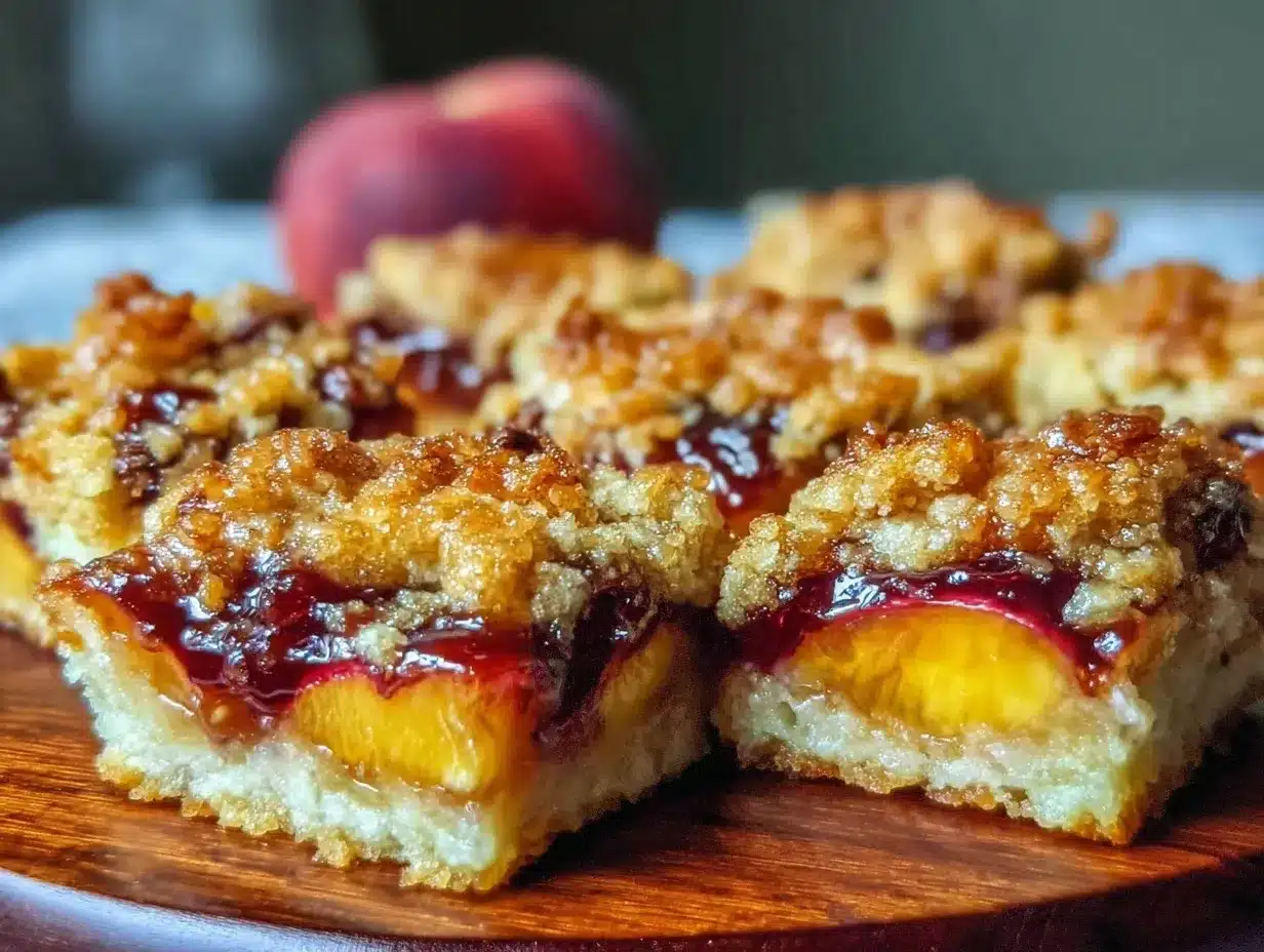 easy brown sugar peach cobbler bars preparation steps