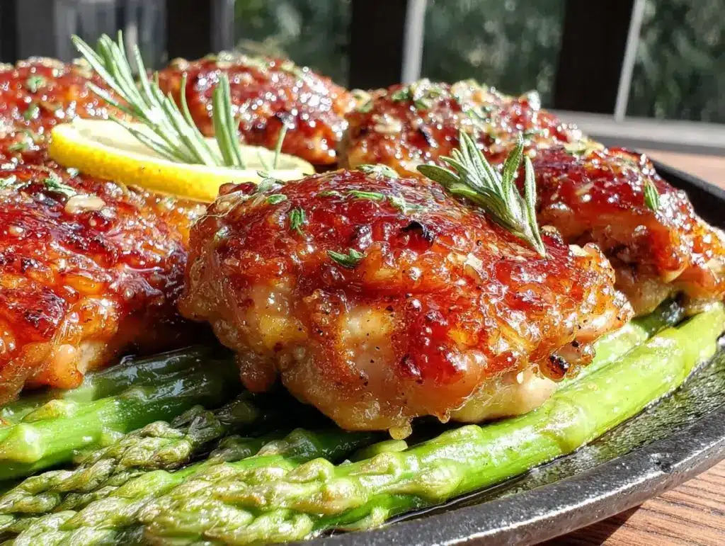 easy crispy lemon herb chicken thighs - featured image