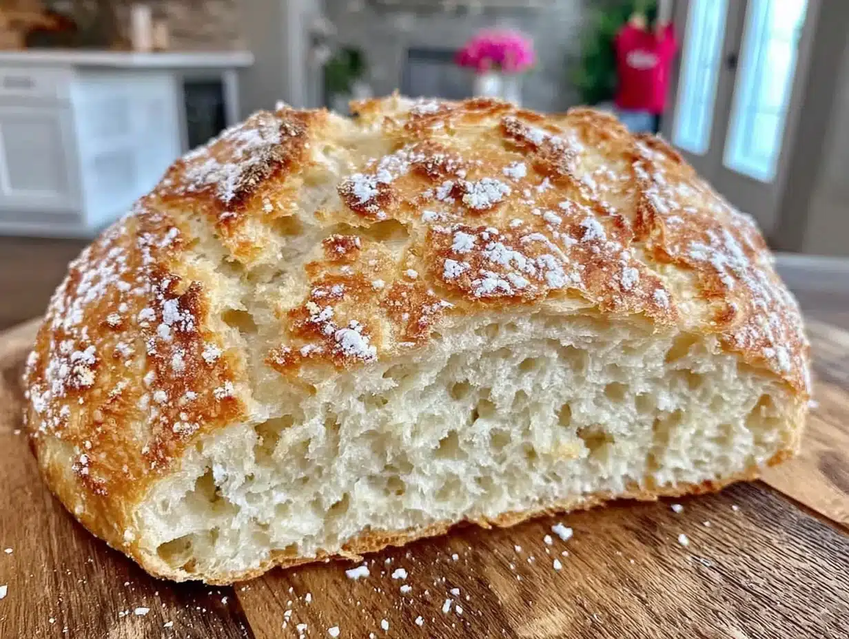 easy no-knead artisan bread loaf - featured image
