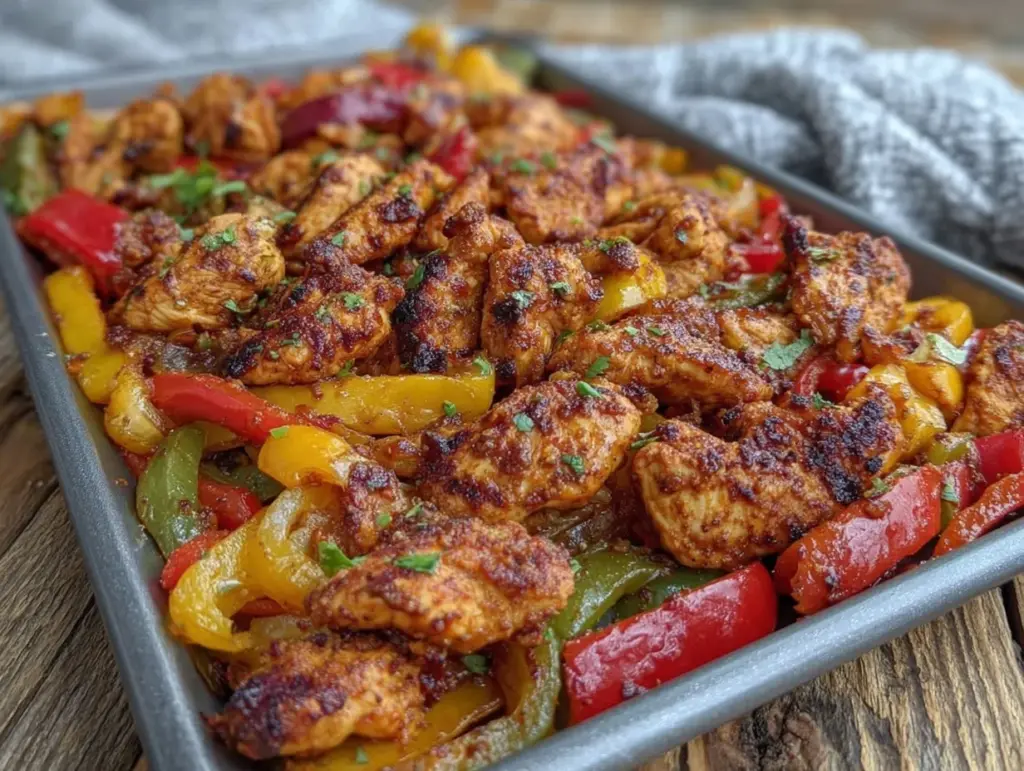 easy sheet pan fajitas - featured image