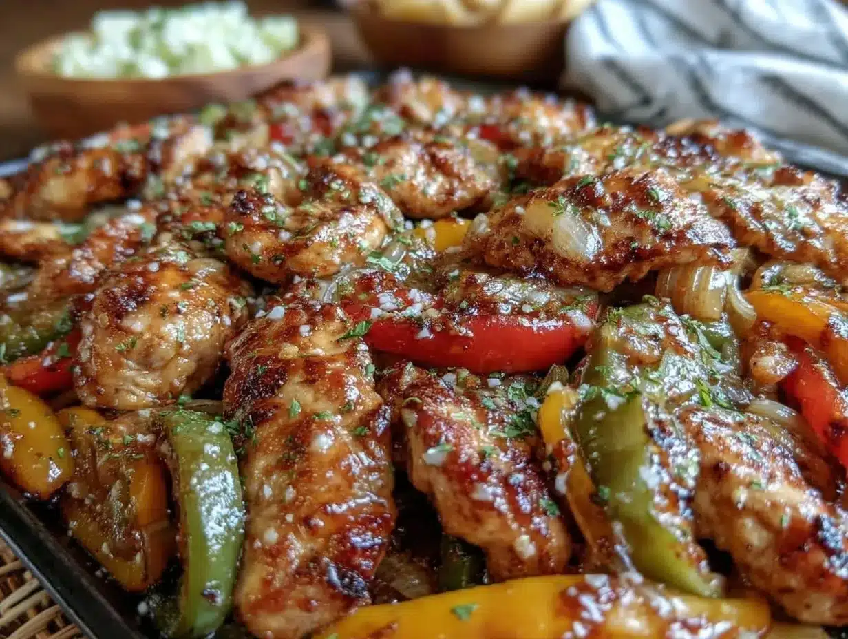 easy sheet pan fajitas preparation steps