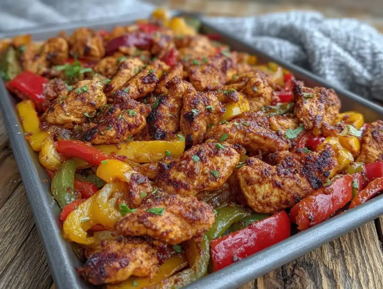 easy sheet pan fajitas - featured image