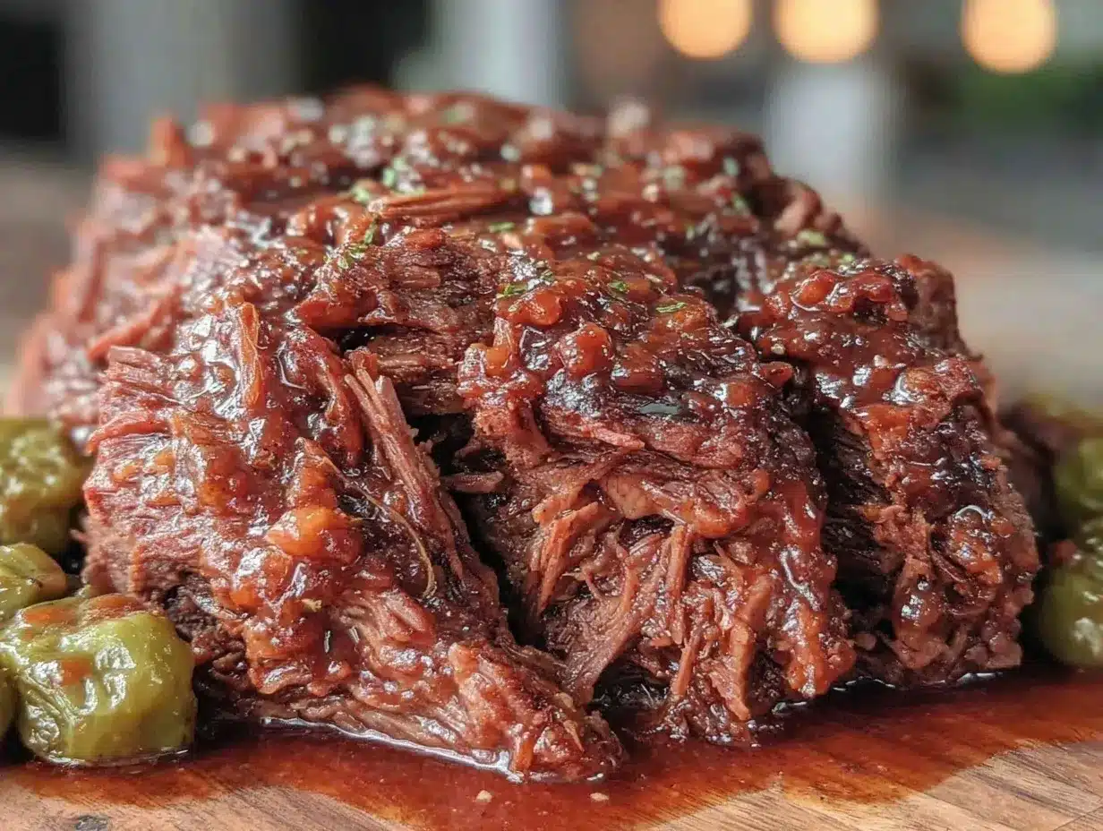 Easy Tender Crockpot Mississippi Pot Roast preparation steps
