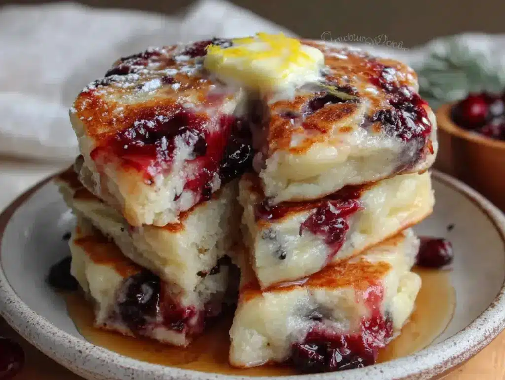 fluffy huckleberry pancakes - featured image
