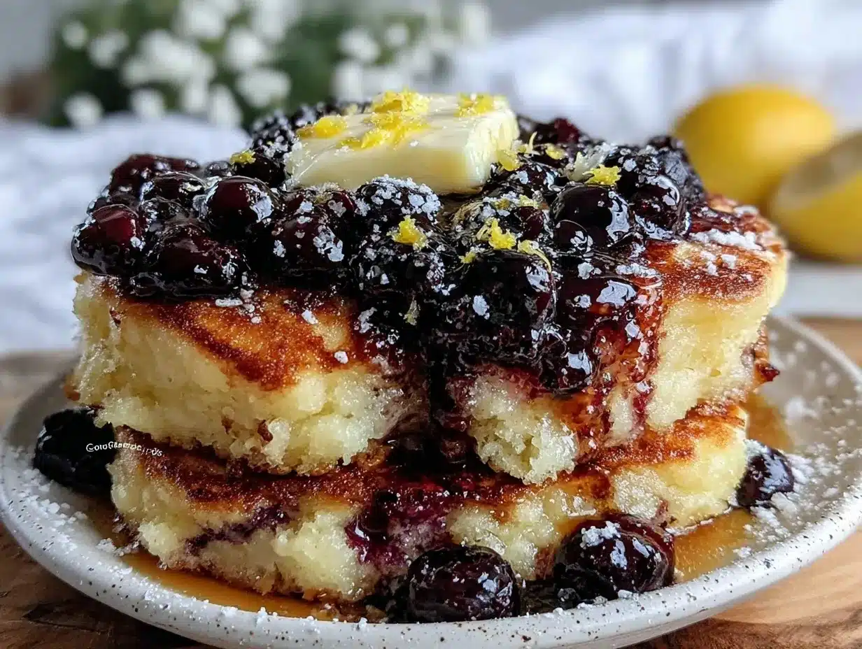 fluffy huckleberry pancakes preparation steps