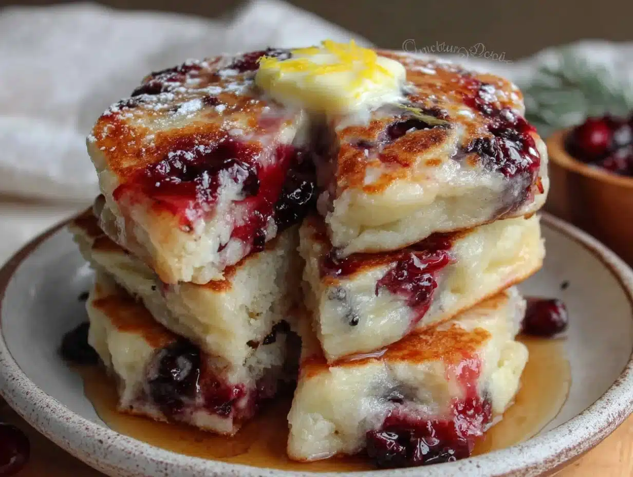 fluffy huckleberry pancakes - featured image