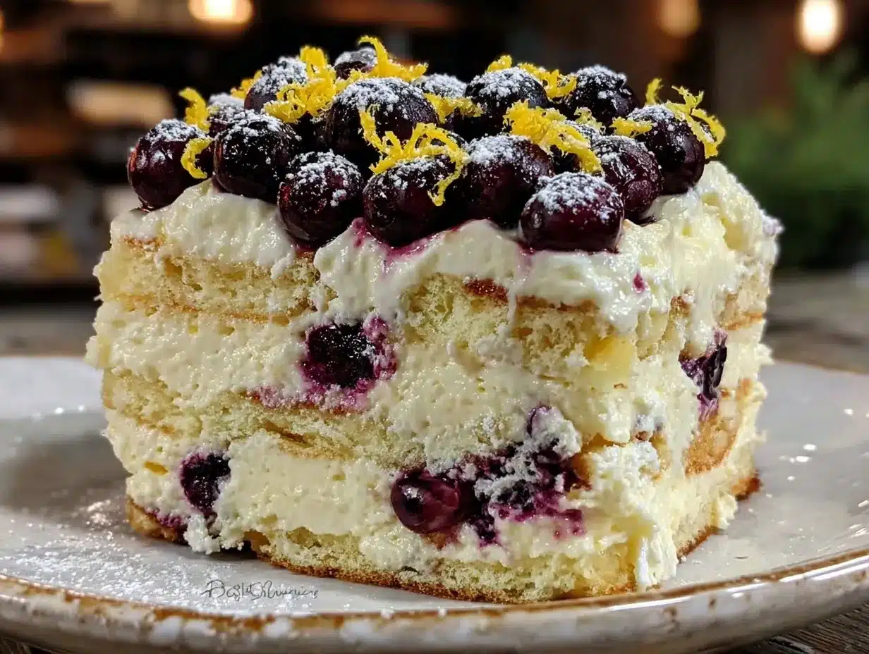 Fluffy Star-Spangled Blueberry Lemon Icebox Cake preparation steps
