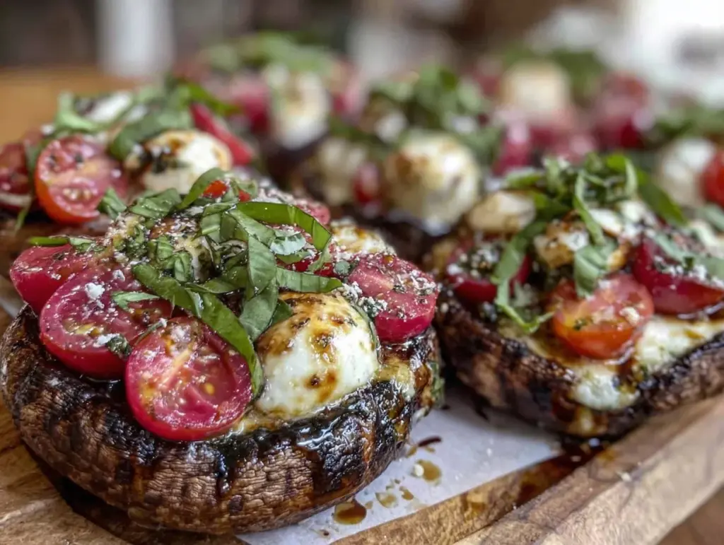 Fresh Caprese Stuffed Portobello Mushrooms - featured image