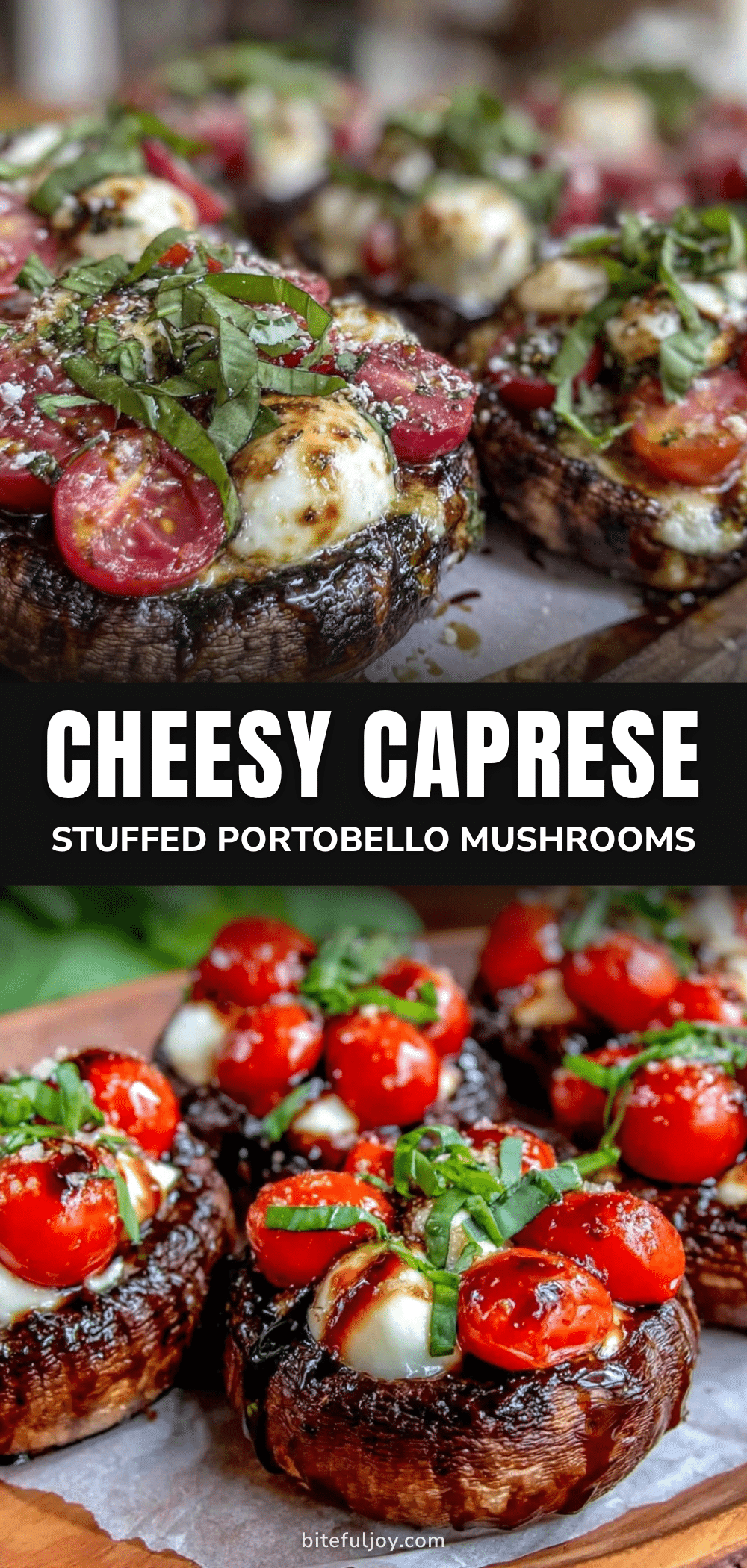 Fresh Caprese Stuffed Portobello Mushrooms recipe
