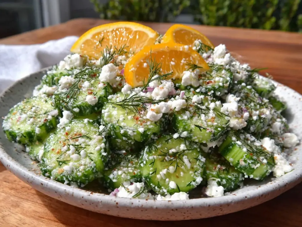 fresh cucumber dill salad - featured image