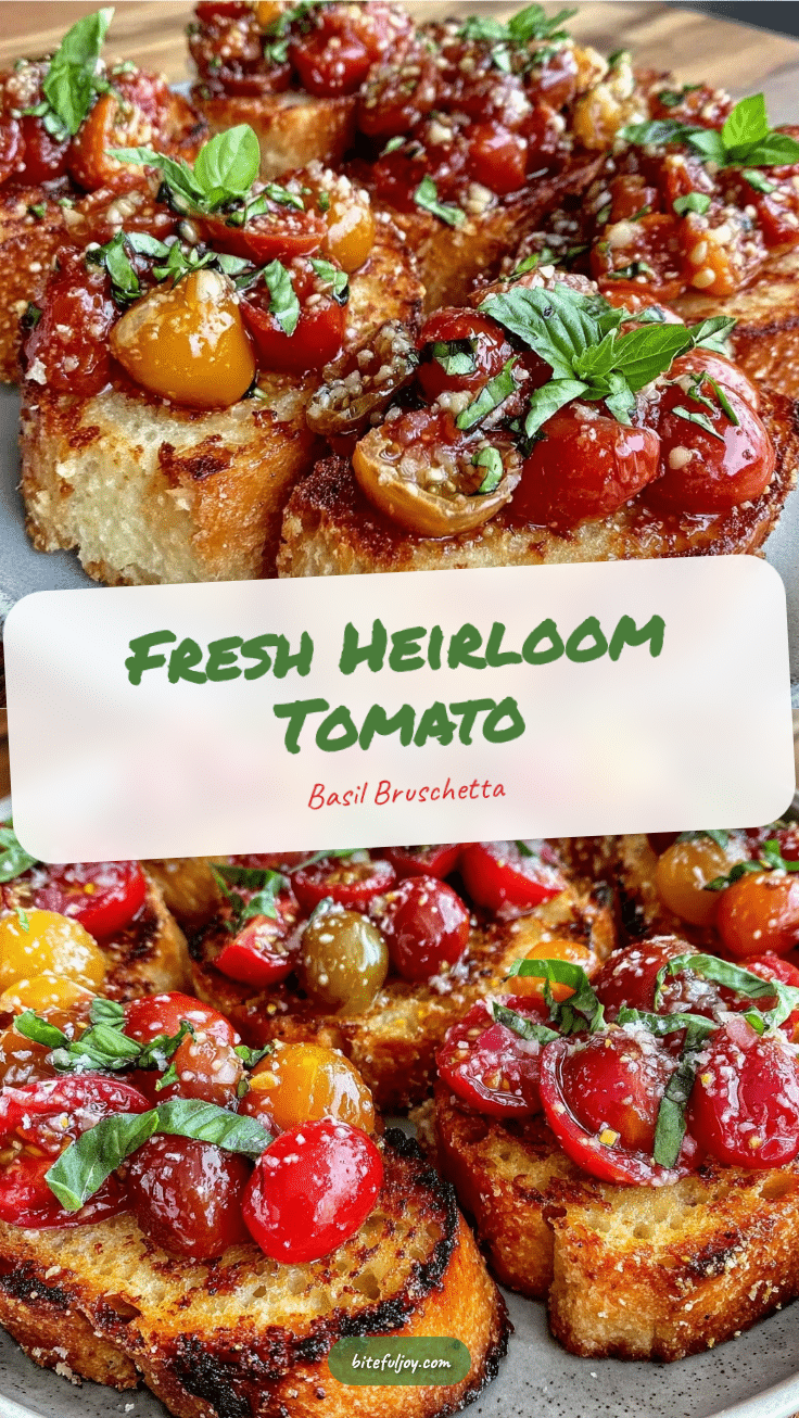 fresh heirloom tomato basil bruschetta recipe