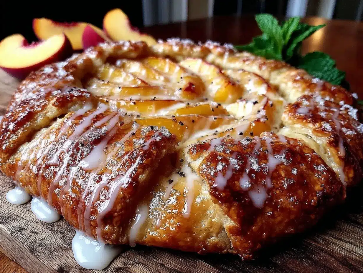 fresh peach galette preparation steps
