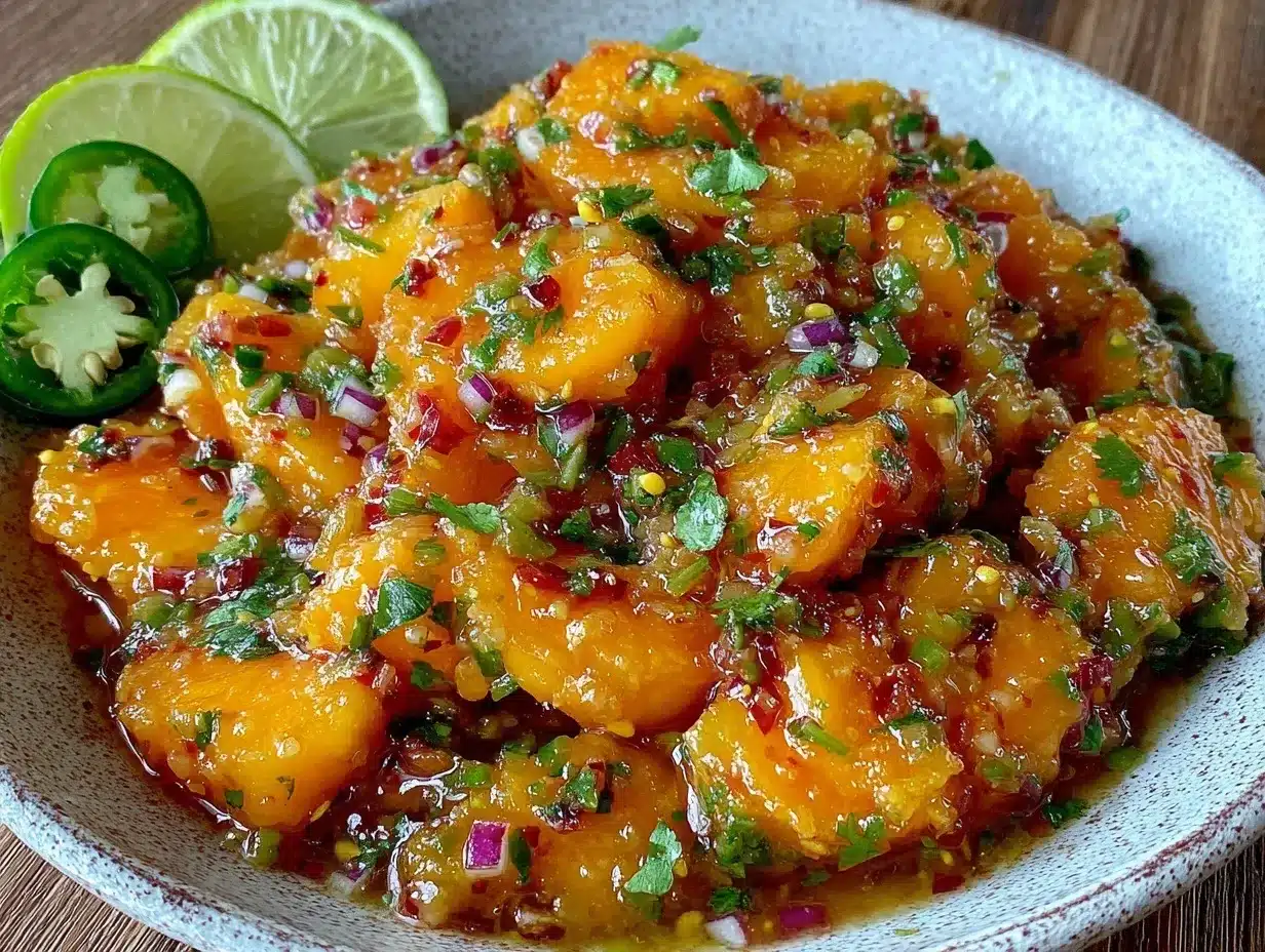 fresh zesty peach salsa preparation steps