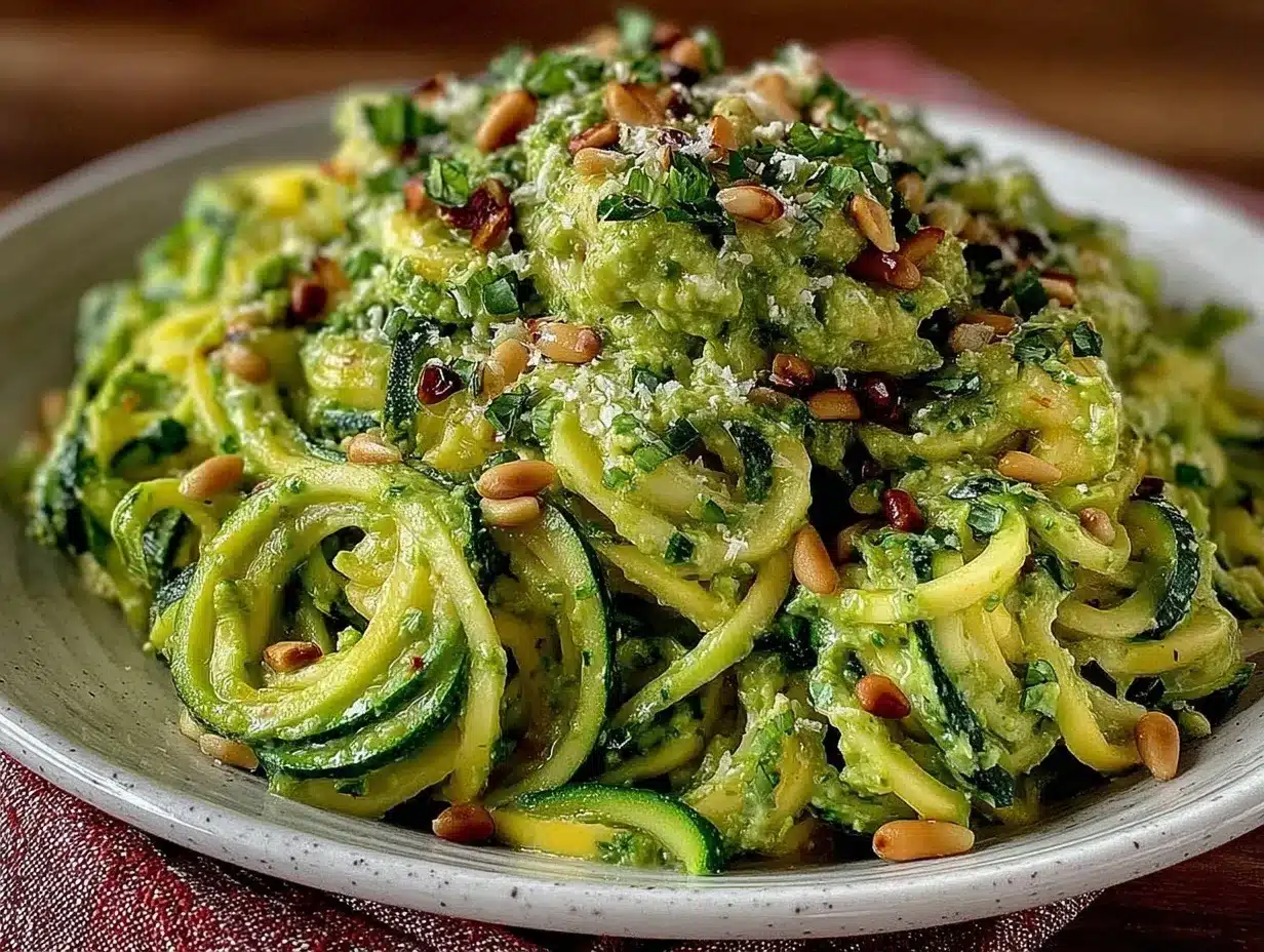 fresh zucchini noodles preparation steps